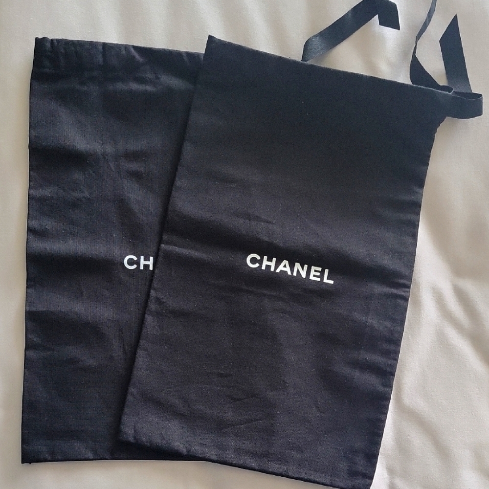 CHANEL Black Logo Dust Bags